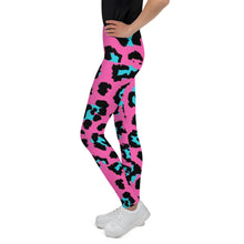Load image into Gallery viewer, Pink Leopard Youth Leggings