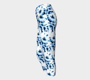 Blue Tie Dye Yoga Leggings