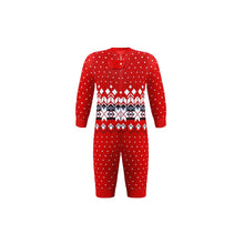 Load image into Gallery viewer, Christmas Red Argyle Print Parent-Child Pajamas