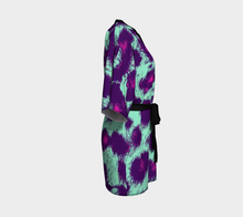 Load image into Gallery viewer, Blue &amp; Purple Leopard Kimono