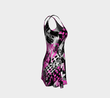 Load image into Gallery viewer, Black &amp; Pink Graffiti Dress