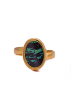 Load image into Gallery viewer, Immortal Green Sunset Gold Vermeil Butterfly Ring
