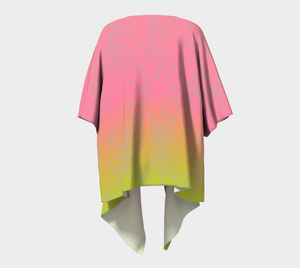 Sunset Tie Dye Draped Kimono