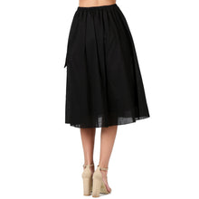 Load image into Gallery viewer, Evanese Women&#39;s Cotton Knee Length a Line Skirt With Front Pockets With Ribbon