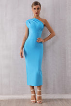 Load image into Gallery viewer, Solid Color Smocked Detail Party Dress