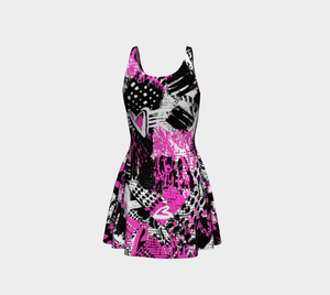 Black & Pink Graffiti Dress