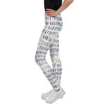 Load image into Gallery viewer, Blue Tie Youth Leggings
