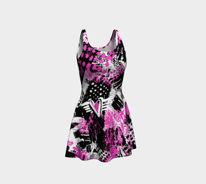 Black & Pink Graffiti Dress