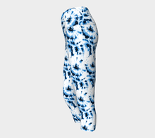 Load image into Gallery viewer, Blue Tie Dye Yoga Leggings