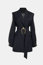 Load image into Gallery viewer, Dream Architect Belted Lapel Collar Blazer
